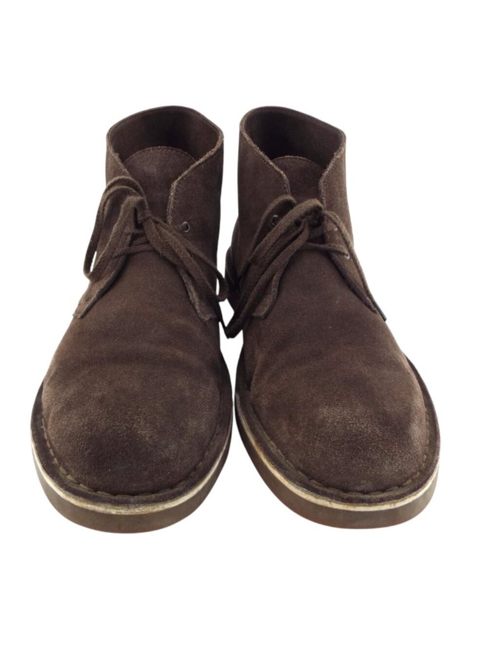 CLARKS Brown Suede Men's Lace-up Chukka Ankle Boots 11.5